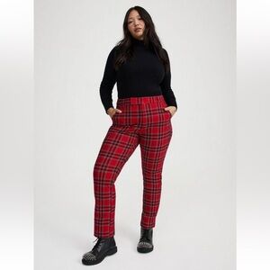 Torrid Red Plaid Pants 12 R
